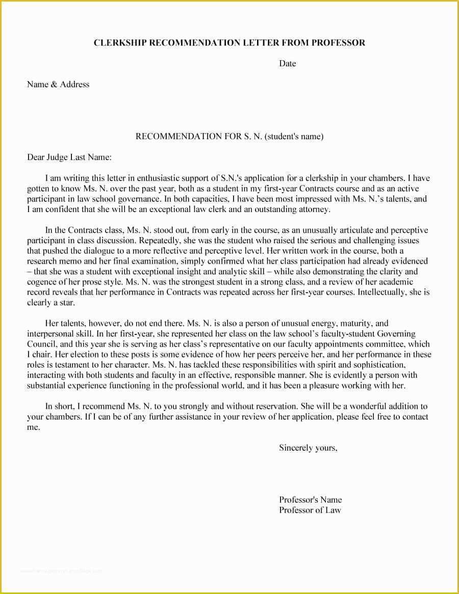 Free Letter Of Recommendation Template Of 43 Free Letter Of Re Mendation Templates & Samples