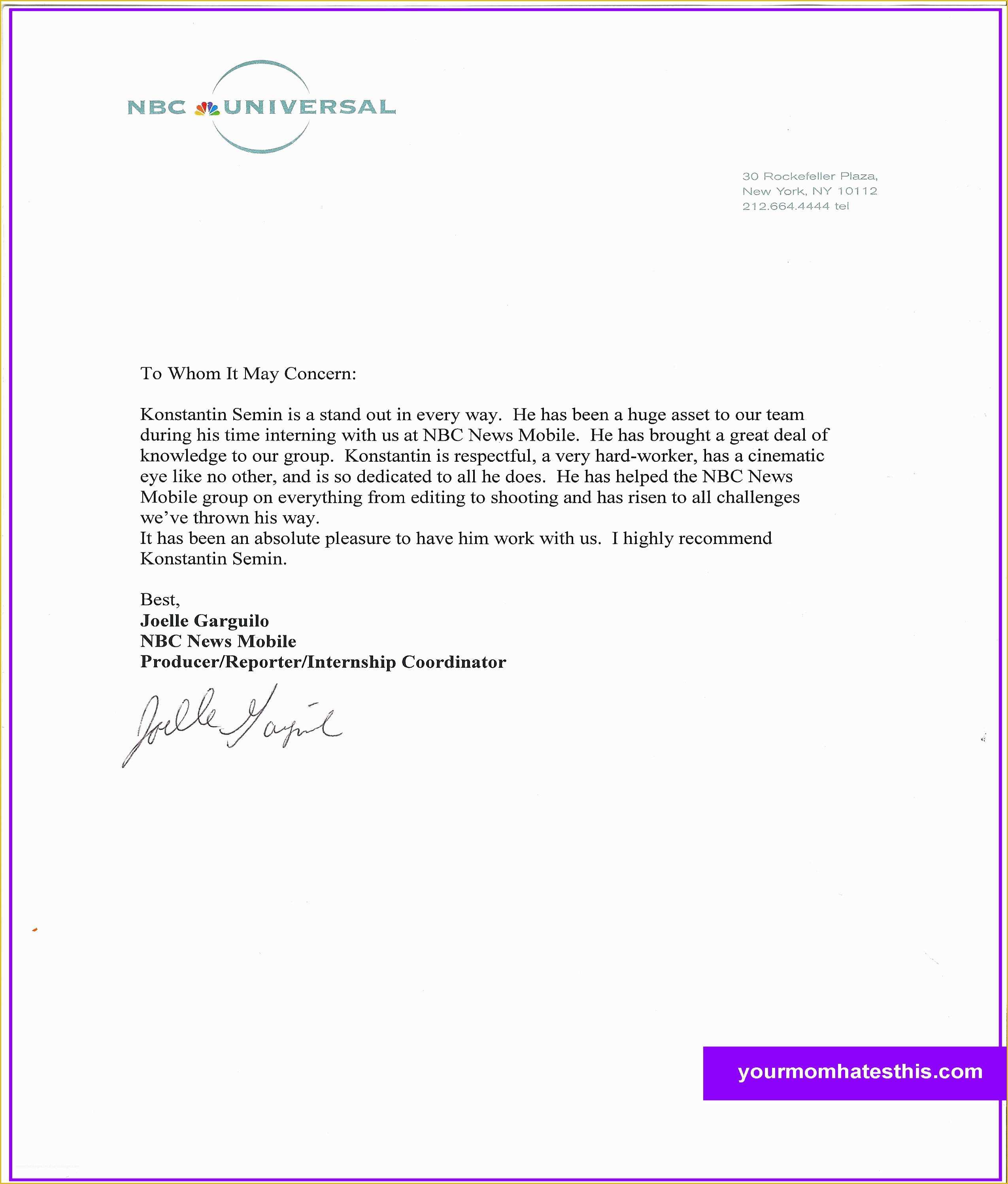 Free Letter Of Recommendation Template Of Download Letter Of Re Mendation Samples