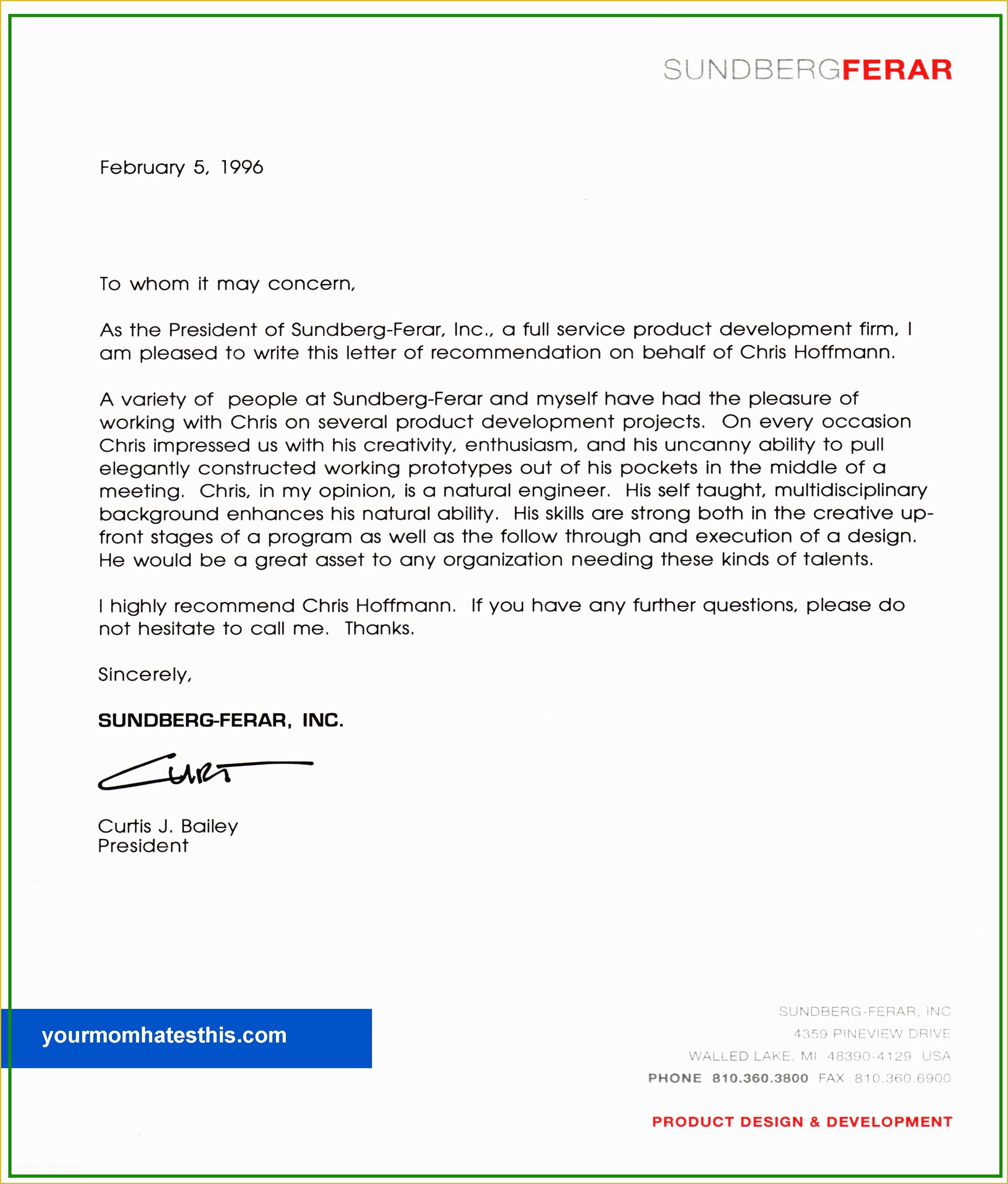 Free Letter Of Recommendation Template Of Download Letter Of Re Mendation Samples