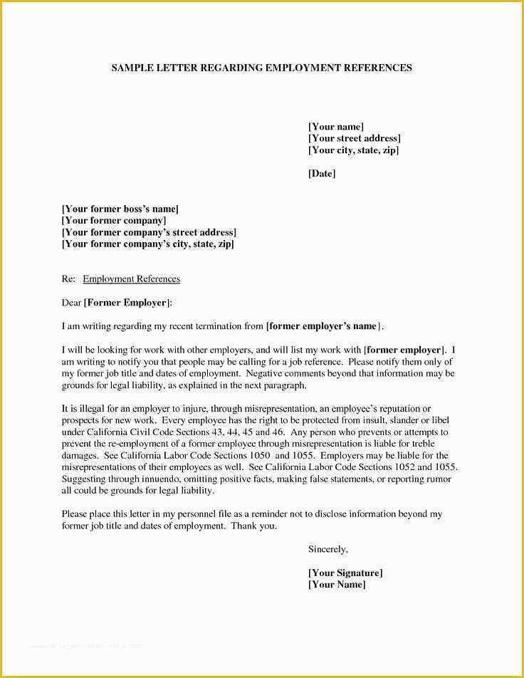 Free Letter Of Recommendation Template Of Examples Reference Letters Employmentexamples Of