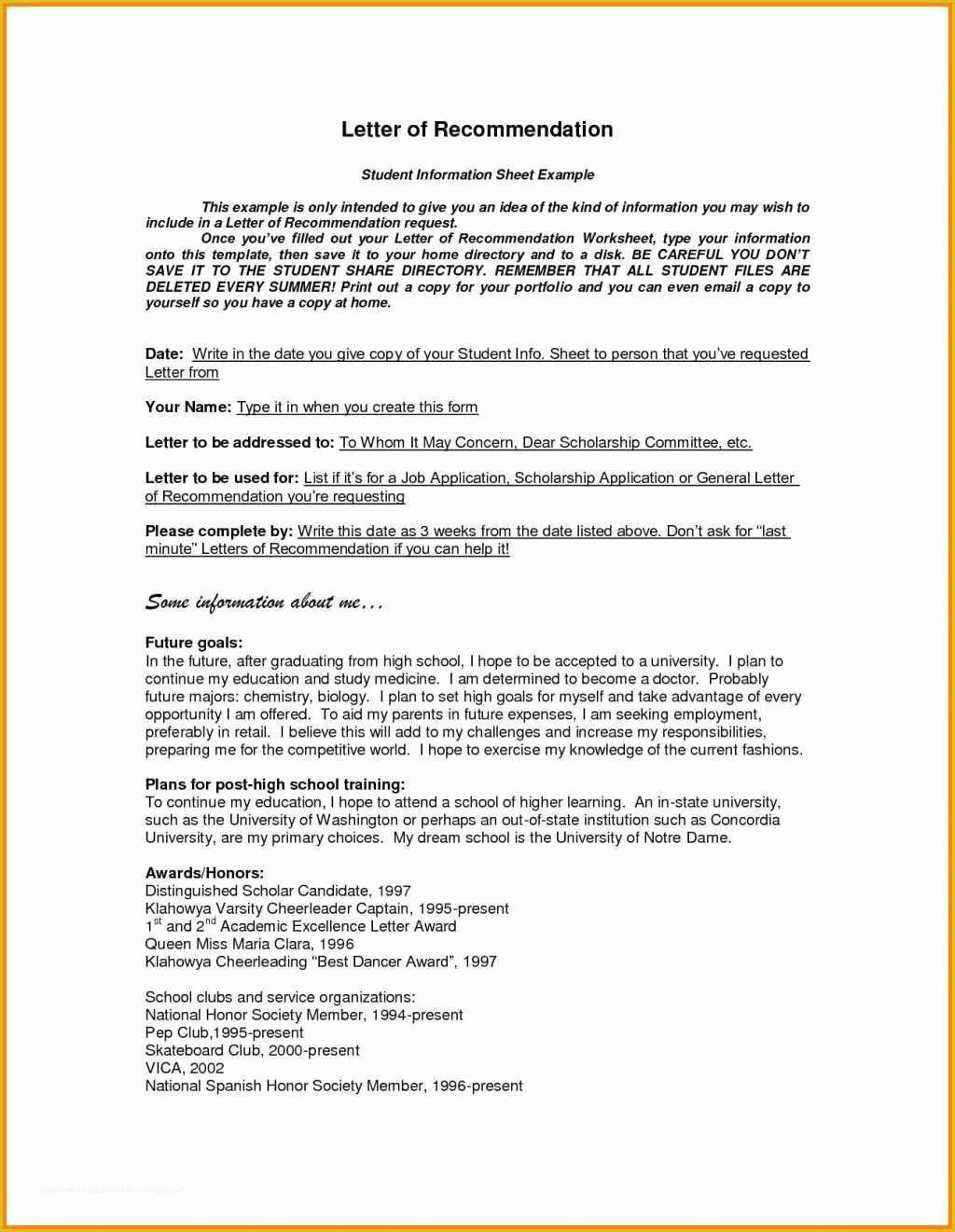 Free Letter Of Recommendation Template Of Free Printable Letter Re Mendation Template Examples