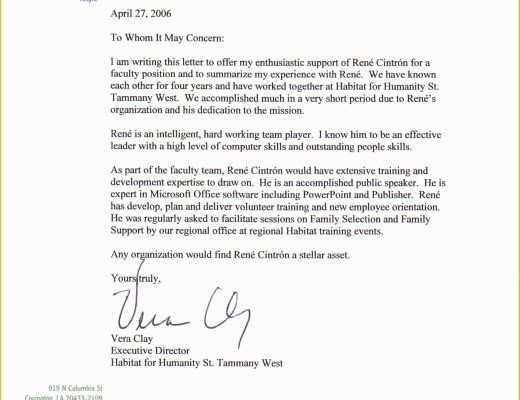 Free Letter Of Recommendation Template Of Professional Reference Letter Example