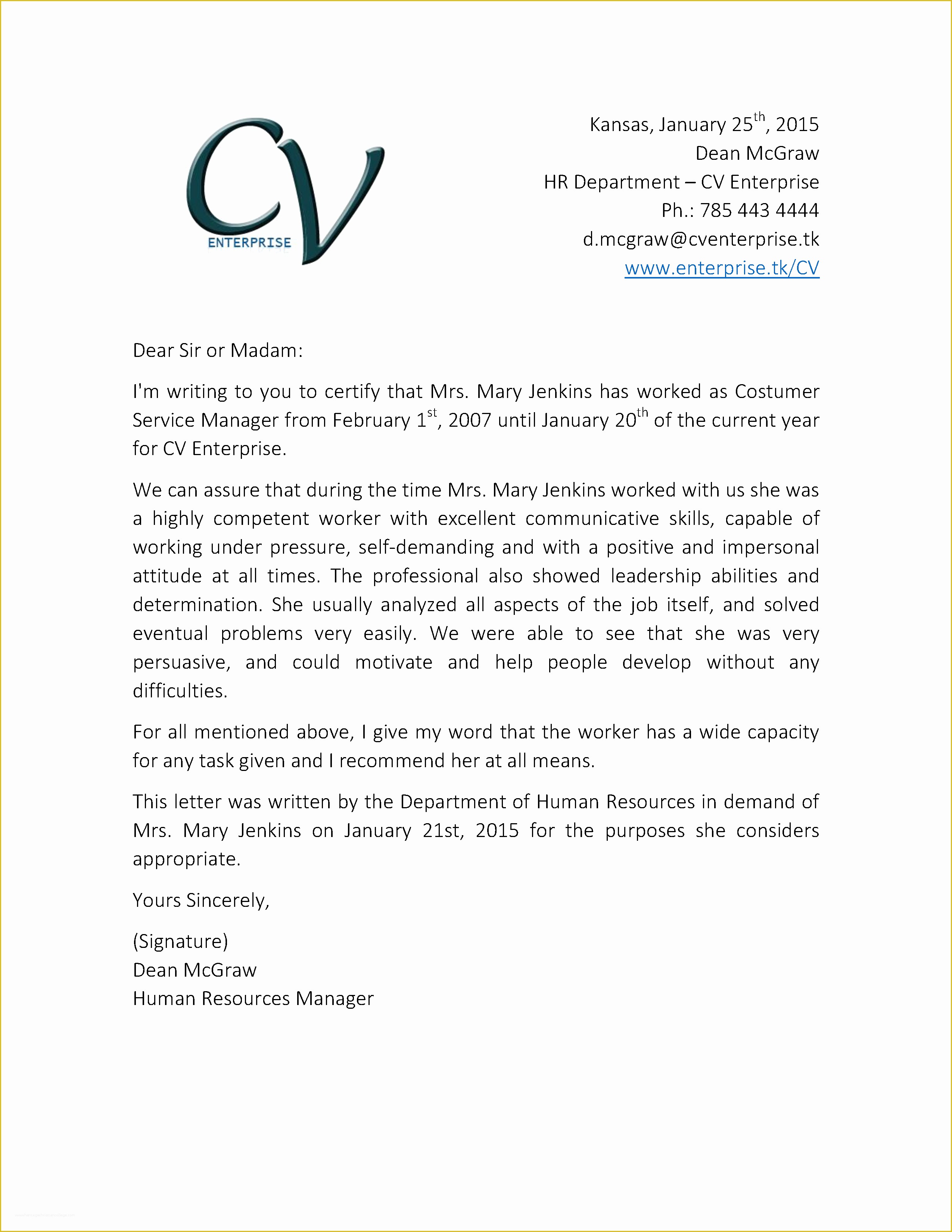 Free Letter Of Recommendation Template Of Re Mendation Letter Service – Templates Free Printable