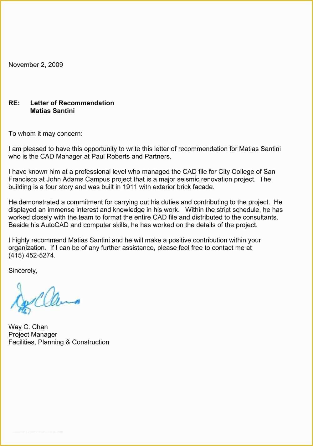 Free Letter Of Recommendation Template Of Re Mendation Letter – Templates Free Printable