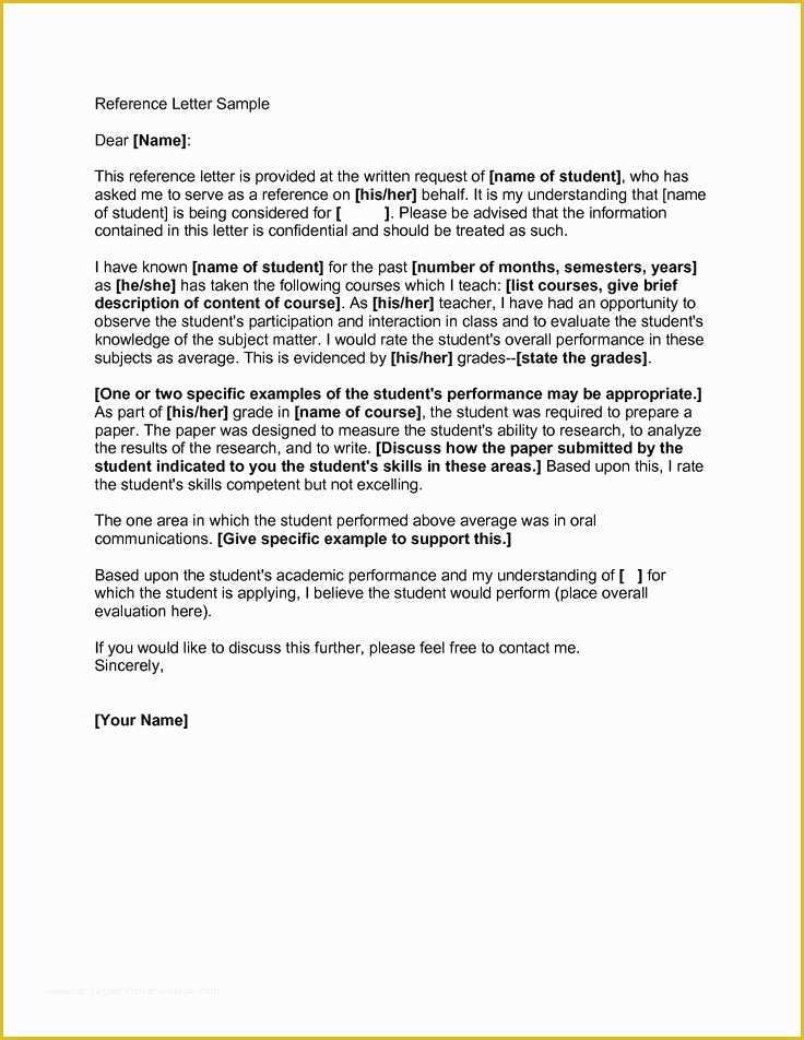 Free Letter Of Recommendation Template Of Reference Letter Samplesexamples Of Reference Letters