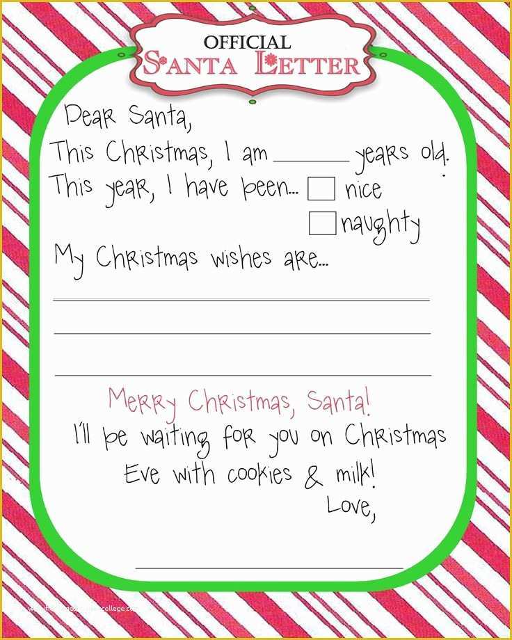 Free Letter to Santa Template Of Best 25 Letter From Santa Template Ideas On Pinterest