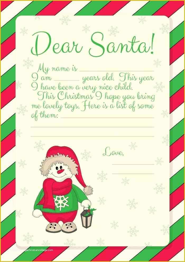 Free Letter to Santa Template Of Free Printables Letter to Santa Templates and How to