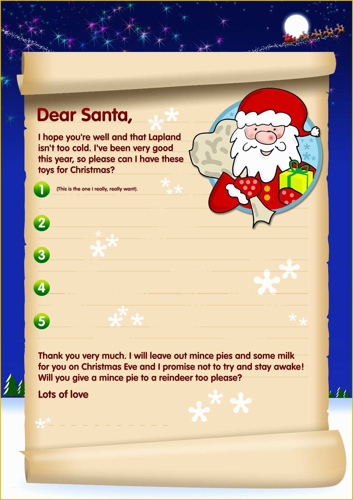 Free Letter to Santa Template Of Free Santa Letters Send A Letter to Santa with Our Template