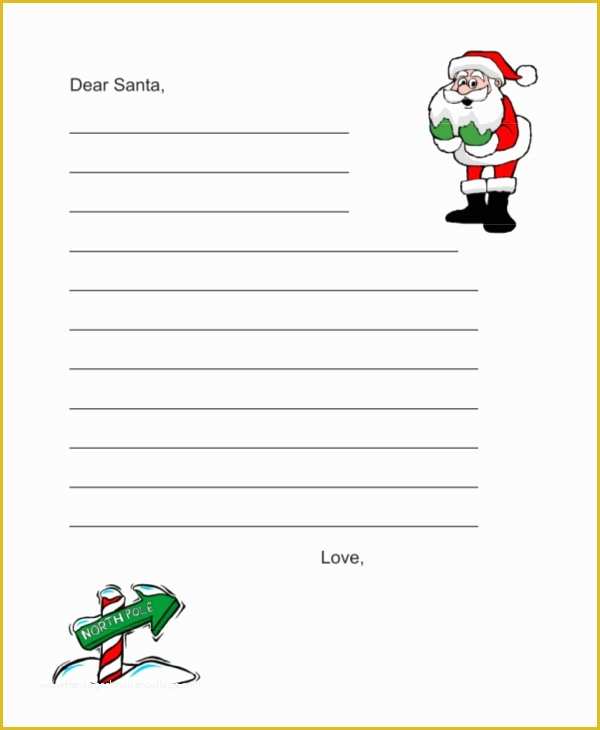 Free Letter to Santa Template Of Santa Letter Template 9 Free Word Pdf Psd Documents