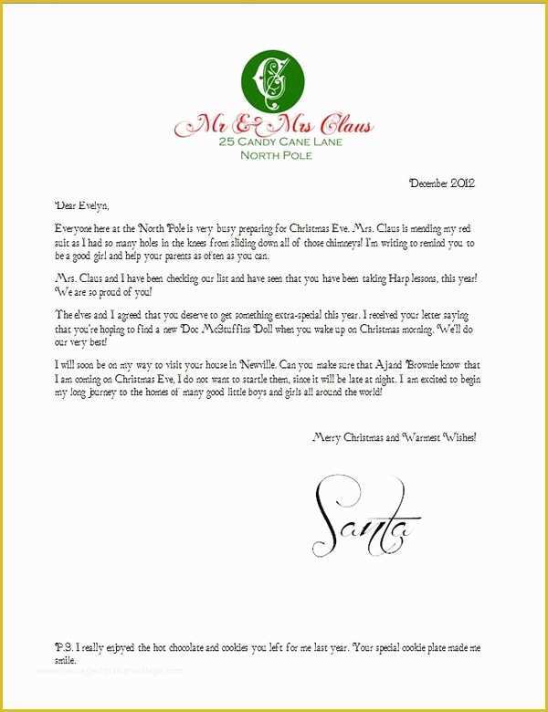 Free Letter to Santa Template Word Of Free Printable Santa Letter & Envelope A Geek In Glasses