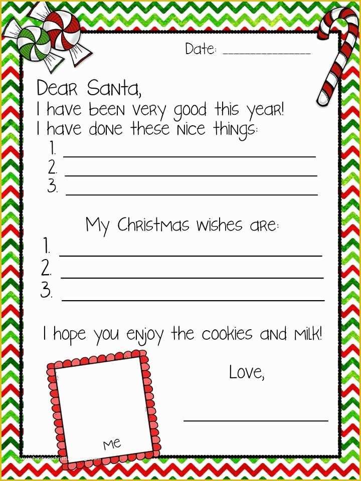 Free Letter to Santa Template Word Of Letter to Santa Free Kindergartenklub