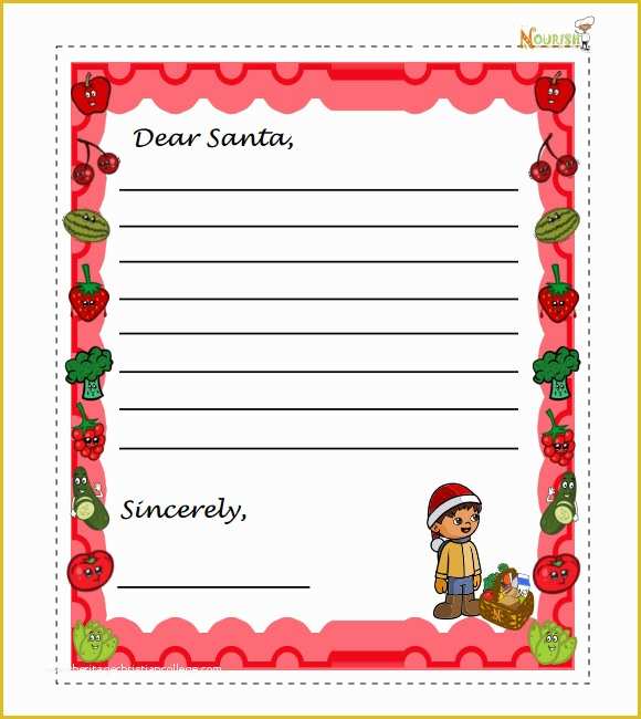 Free Letter to Santa Template Word Of Santa Letter Template 7 Download Free Documents In Pdf