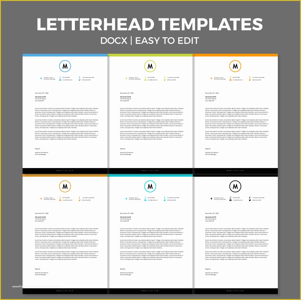 Free Letterhead Templates for Microsoft Word Of Free Modern Letterhead Template for Ms Word