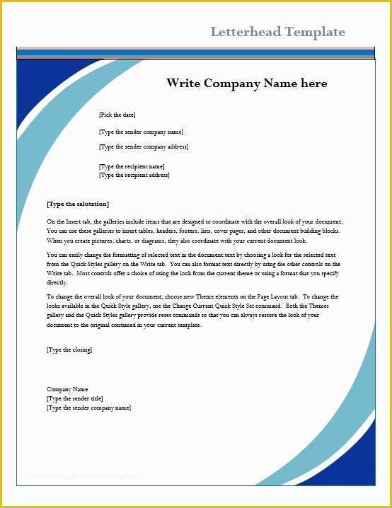 Free Letterhead Templates for Microsoft Word Of Letterhead Template – Microsoft Word Templates