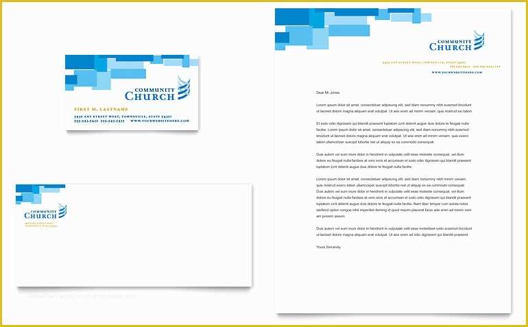 Free Letterhead Templates for Microsoft Word Of Munity Church Business Card &amp; Letterhead Template