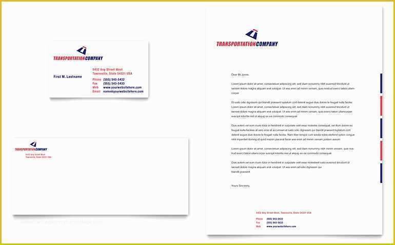 Free Letterhead Templates for Microsoft Word Of Transportation Pany Business Card & Letterhead Template