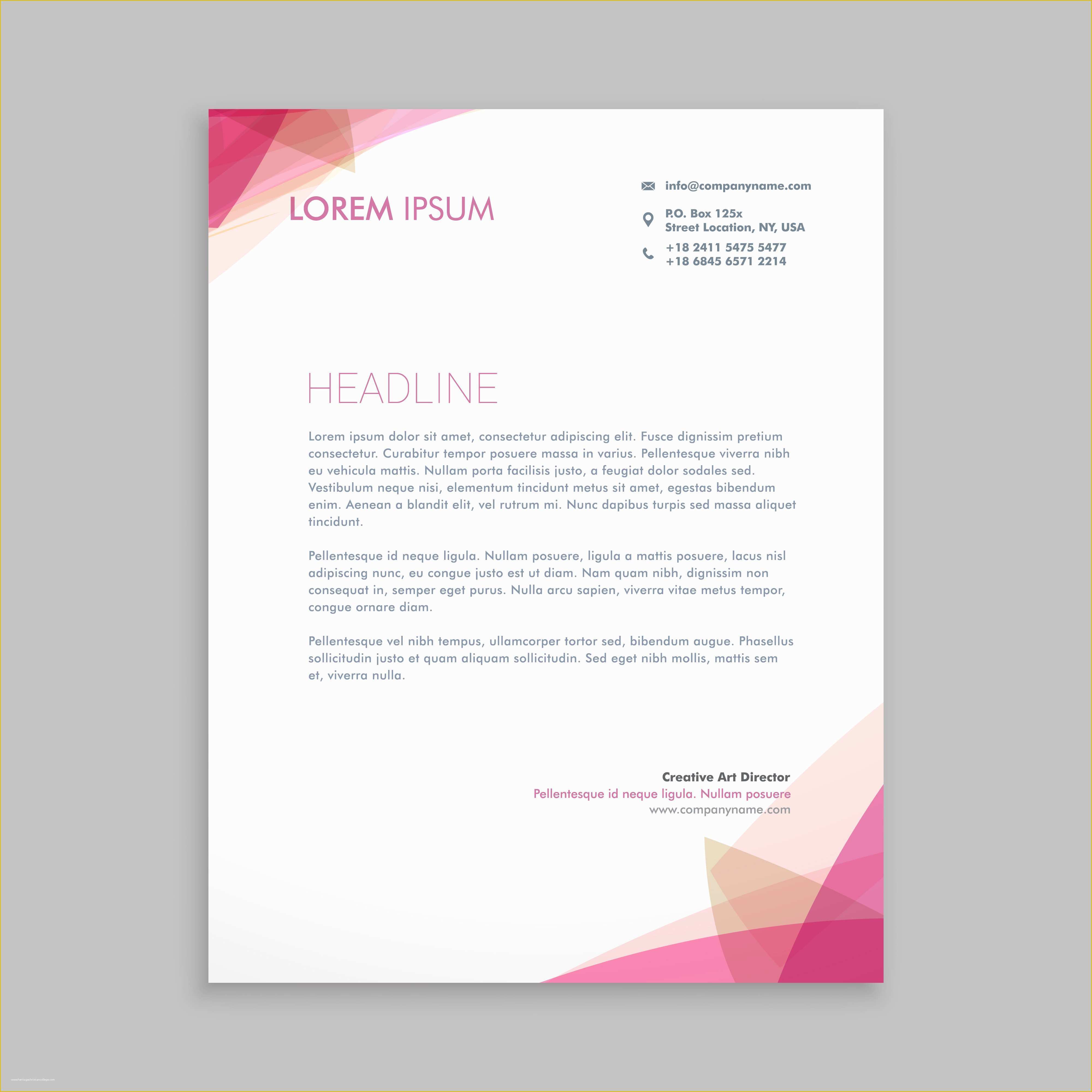 Free Letterhead Templates Of Letterhead Free Vector Art Free Downloads