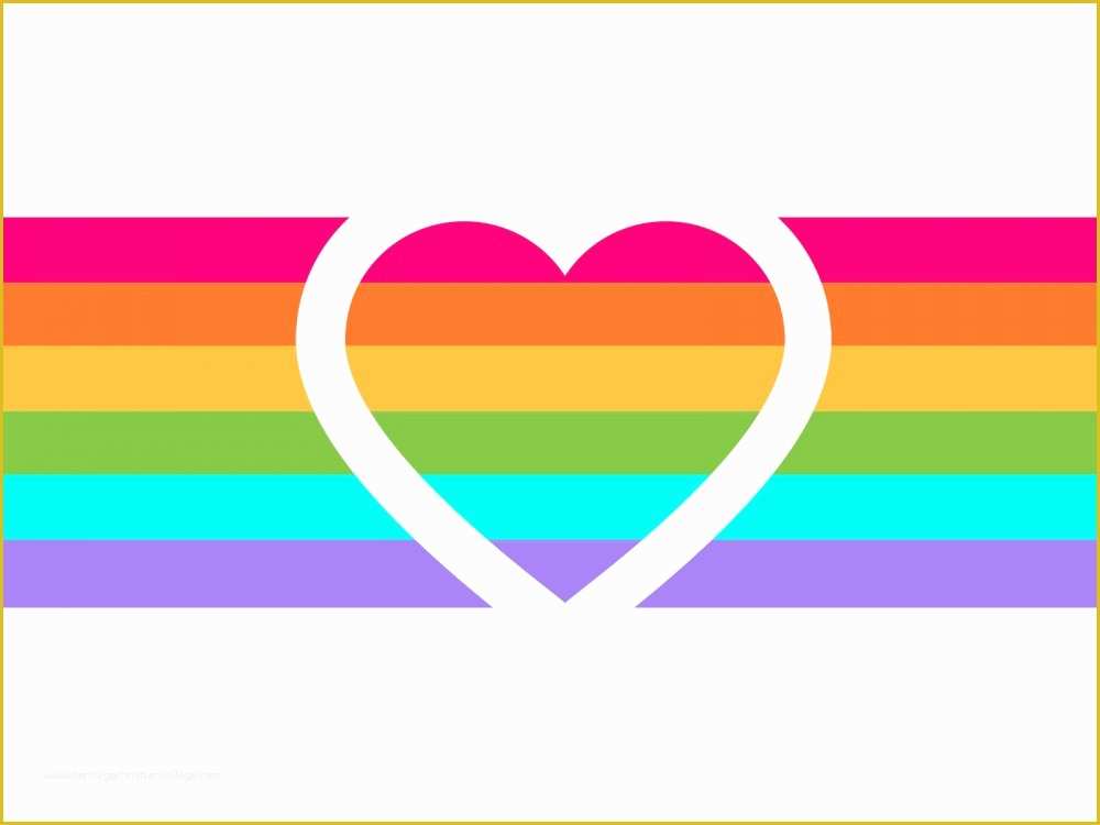 Free Lgbt Powerpoint Templates Of Rainbow Heart Backgrounds