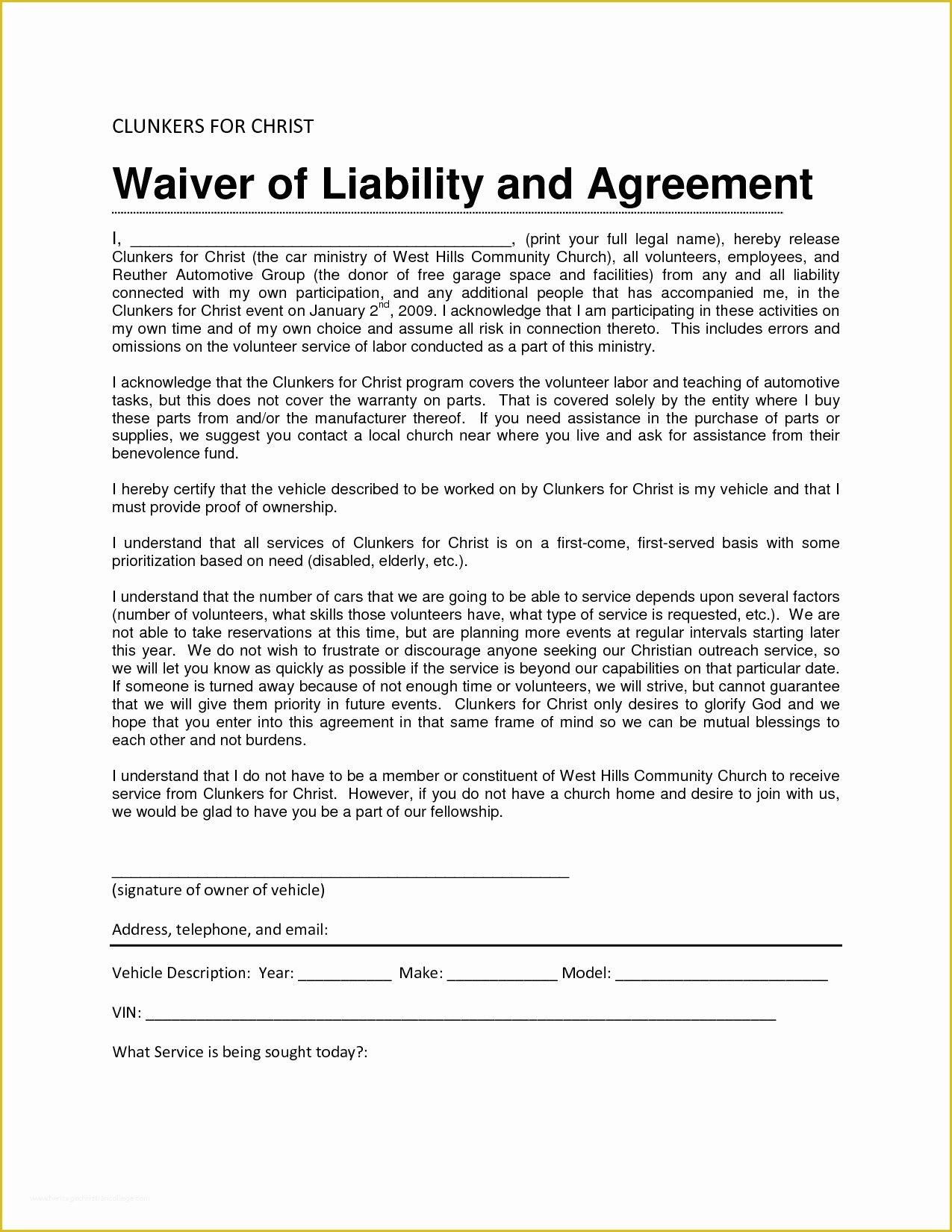 Free Liability Release form Template Of Liability Release form Template