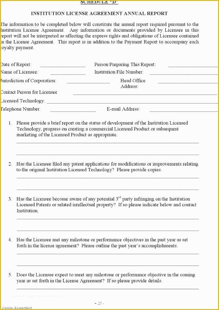 Free License Agreement Template Of 28 Images Royalty Free License Agreement Template