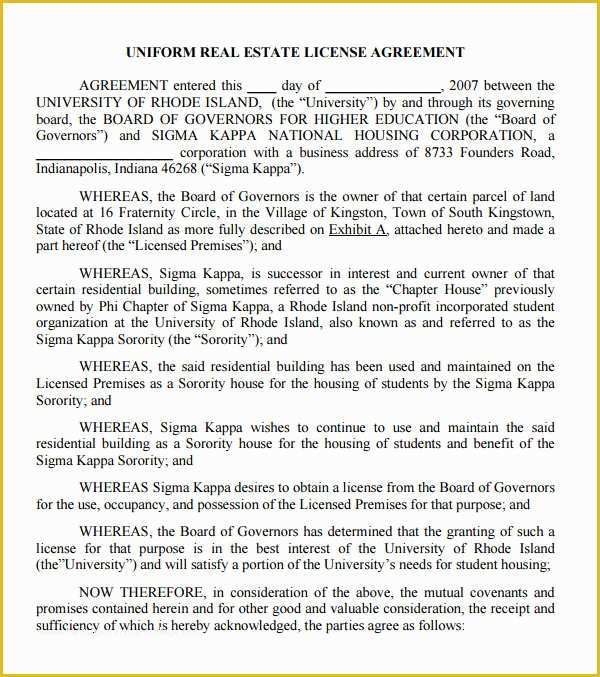 Free License Agreement Template Of Sample License Agreement Template 27 Free Documents In