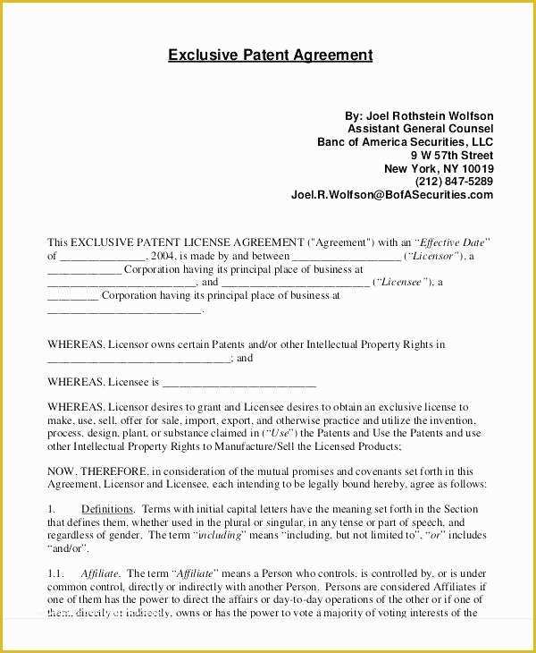 Free License Agreement Template Of Sample Licensing Agreement Template Sample Licensing