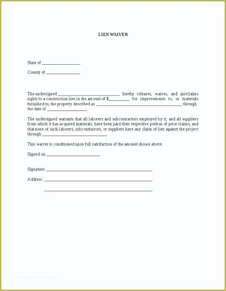 Free Lien Release form Template Of Sample Medical Release form