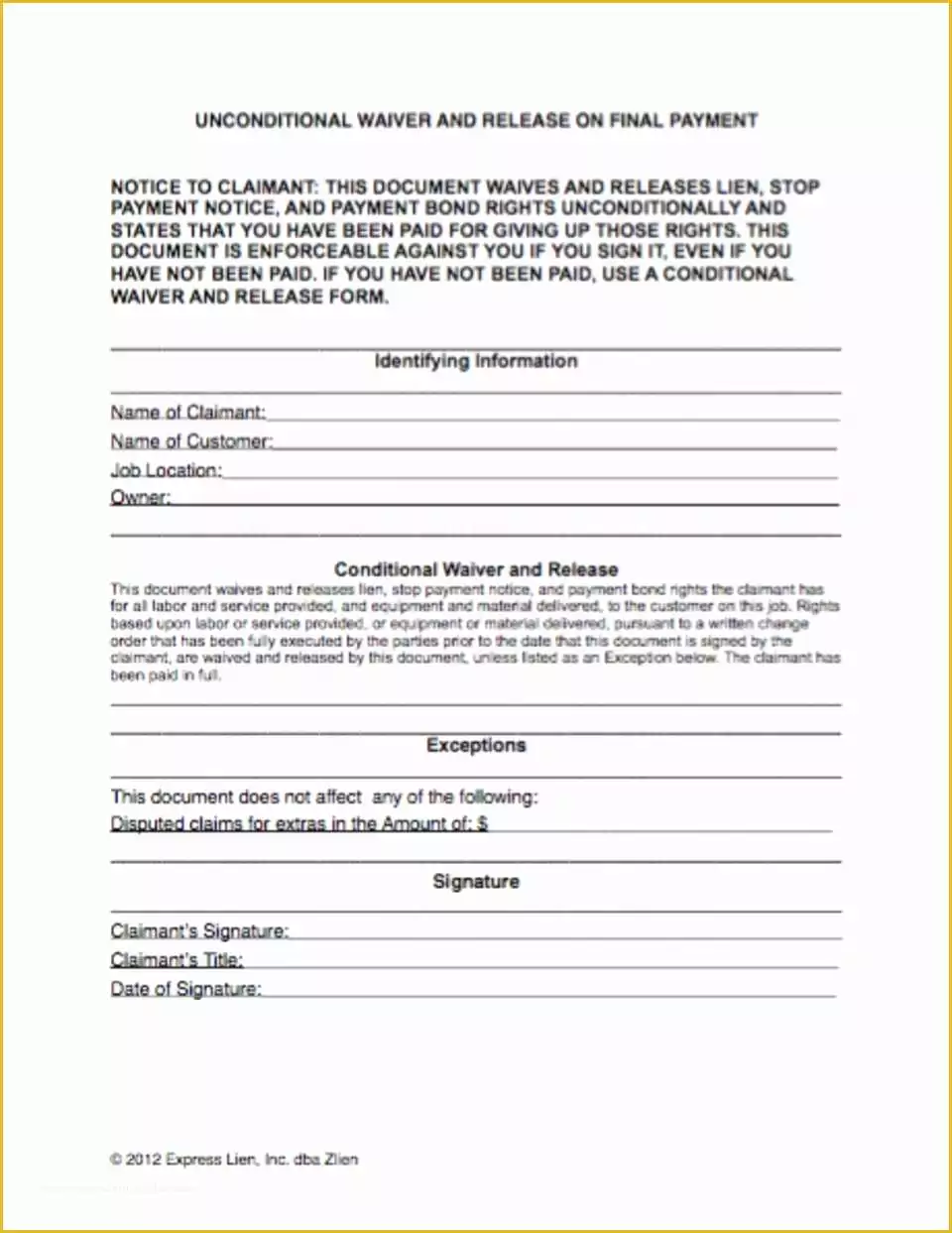 Free Lien Release form Template Of What Do You Need to Know About Construction Lien Waivers