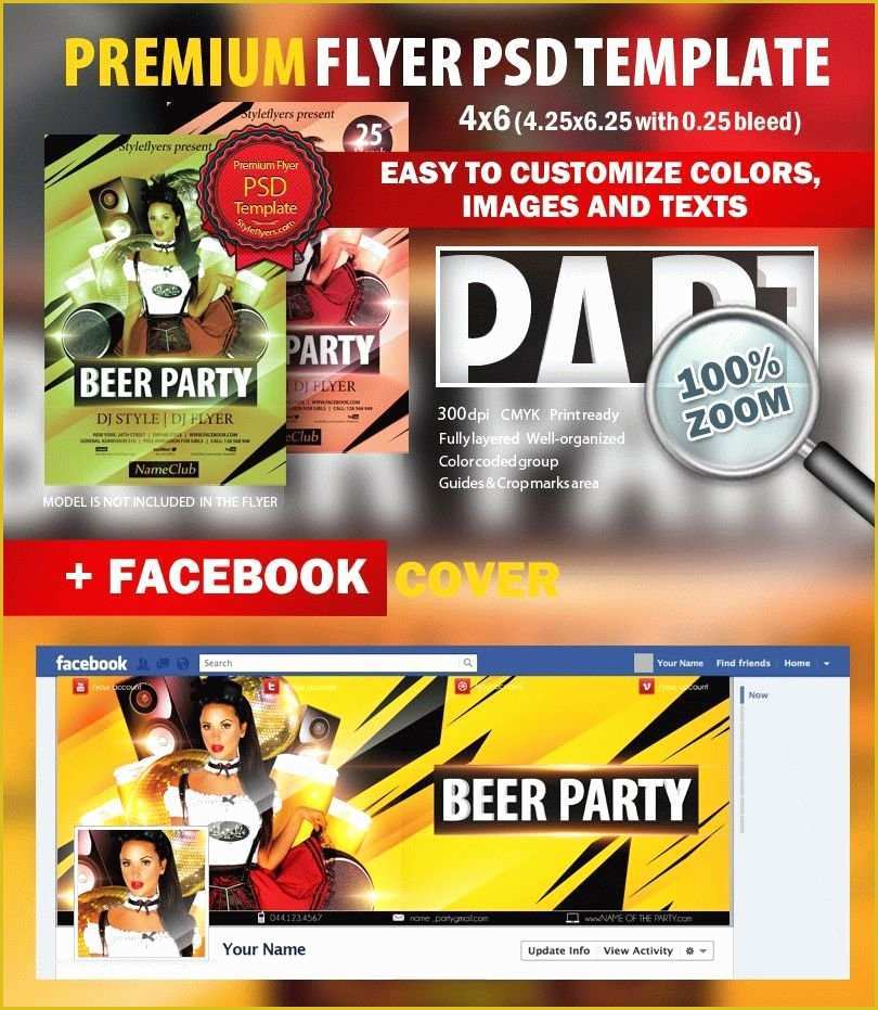 Free Like Us On Facebook Flyer Template Of Beer Night Psd Flyer Template 6200 Styleflyers