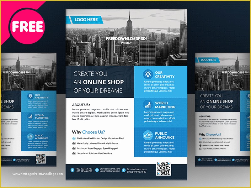 Free Like Us On Facebook Flyer Template Of Real Estate Multipurpose Flyer Free Psd Template by Free