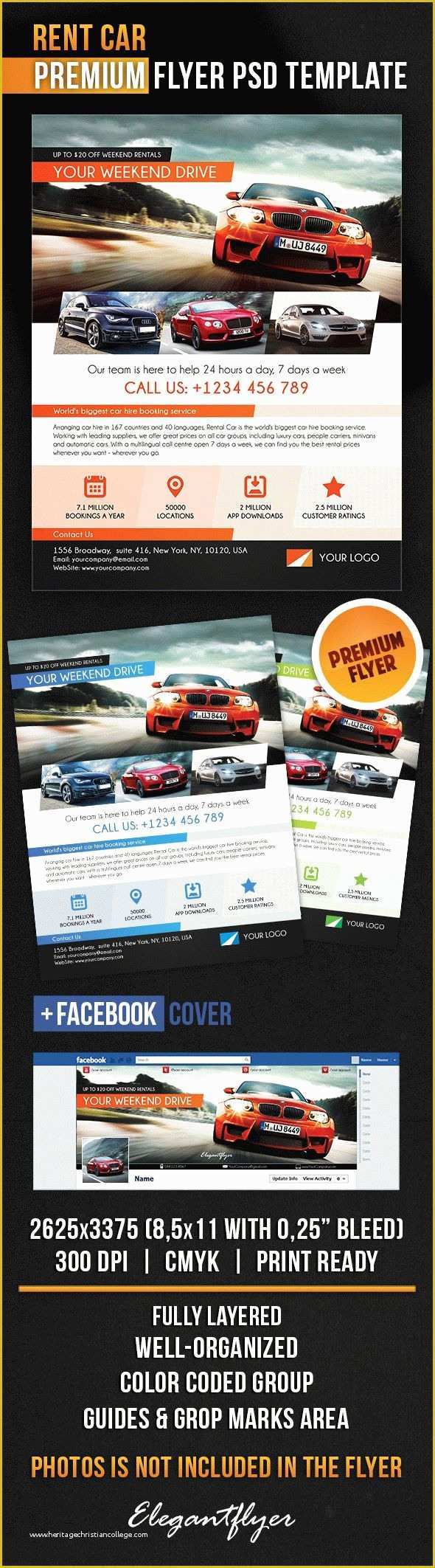 Free Like Us On Facebook Flyer Template Of Rent Car Flyer Psd Template Cover