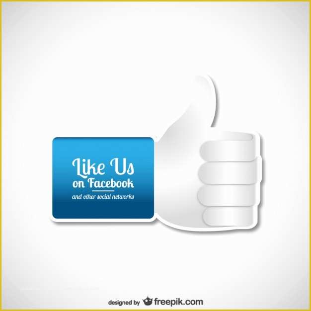 Free Like Us On Facebook Template Of Like Us On Vector Vector