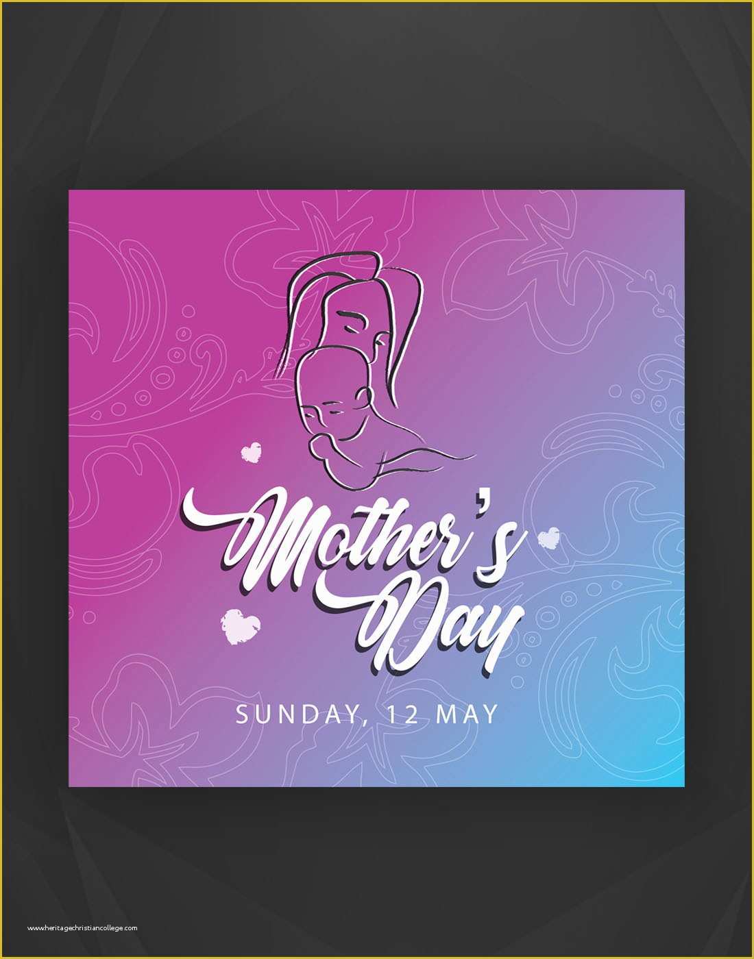 Free Like Us On Facebook Template Of Mothers Day Vector Template