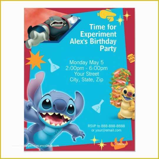 Free Lilo and Stitch Invitation Template Of Lilo & Stitch Birthday Invitation