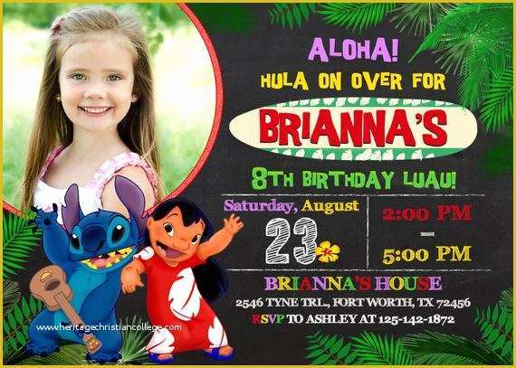 Free Lilo and Stitch Invitation Template Of Lilo and Stitch Invitation Lilo and Stitch Birthday Lilo and