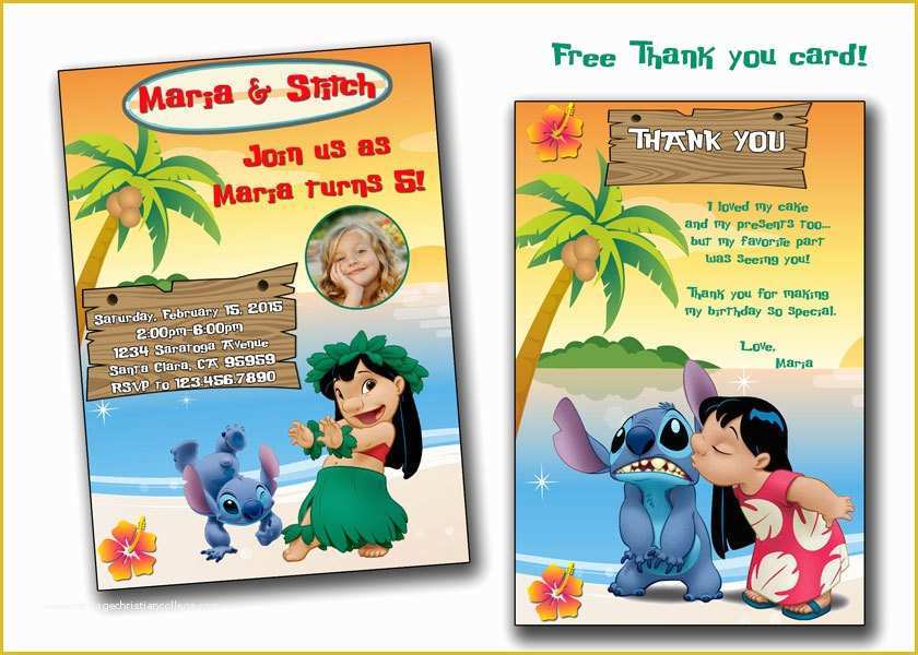 Free Lilo and Stitch Invitation Template Of Lilo and Stitch Invitationlilo and Stitch Birthday