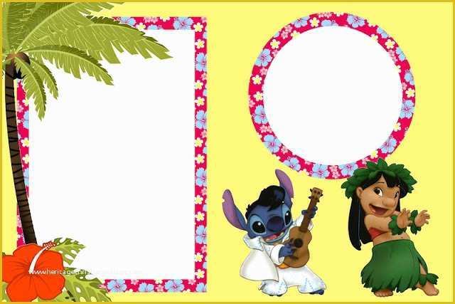 Free Lilo and Stitch Invitation Template Of Lilo E Stitch Havaiana Kit Pleto Molduras Para