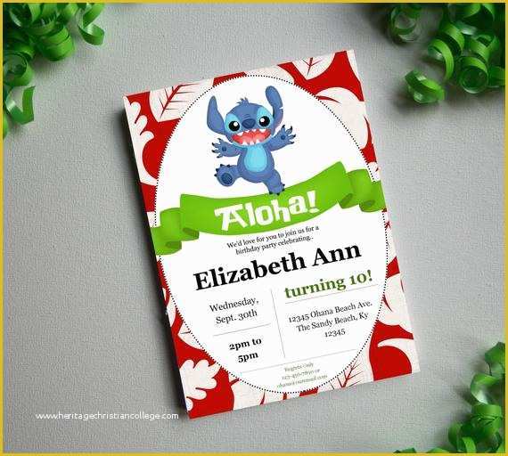 Free Lilo and Stitch Invitation Template Of Stitch Birthday Lilo and Stitch Editable Pdf Printable