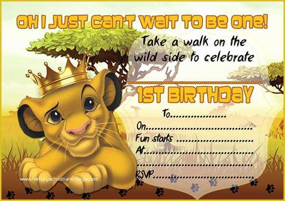 Free Lion Guard Invitation Template Of 10 X Children Kids Birthday Party Invitations the Lion