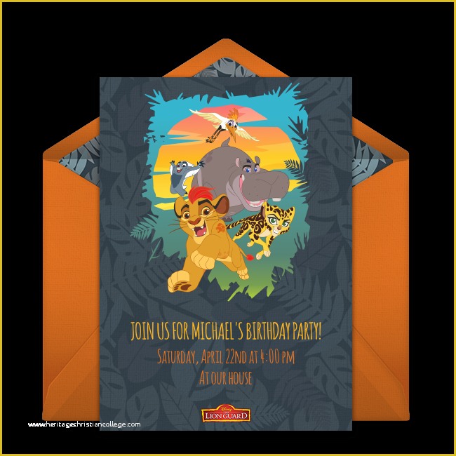 Free Lion Guard Invitation Template Of Free the Lion Guard Invitations In 2019