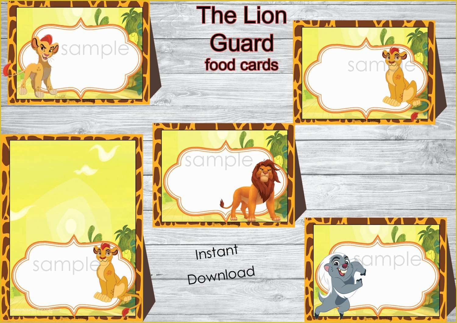 Free Lion Guard Invitation Template Of Instant Download the Lion Guard Food Labels the Lion