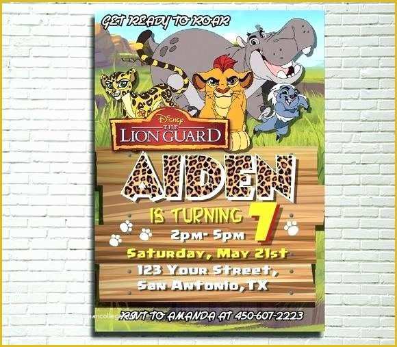 Free Lion Guard Invitation Template Of Lion Guard Birthday Invitations – X Invitation