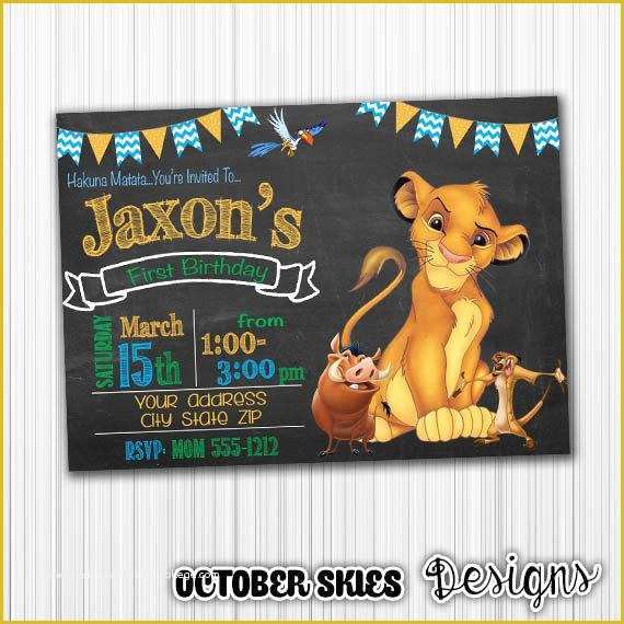 Free Lion Guard Invitation Template Of Lion King Birthday Invitation Birthday Invite Printable