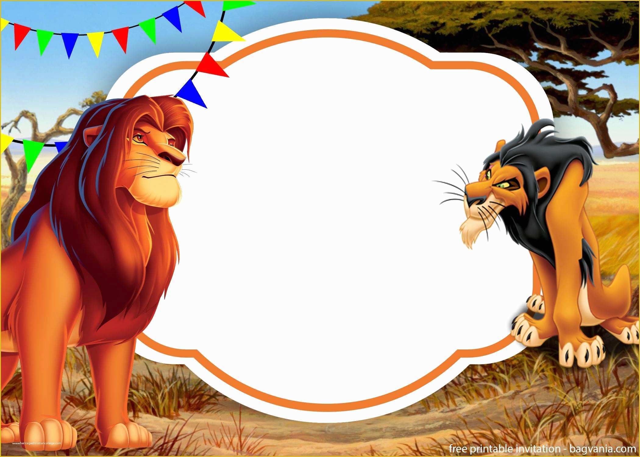 Free Lion Guard Invitation Template Of Simba Lion King Invitation Template Perfect for Parties