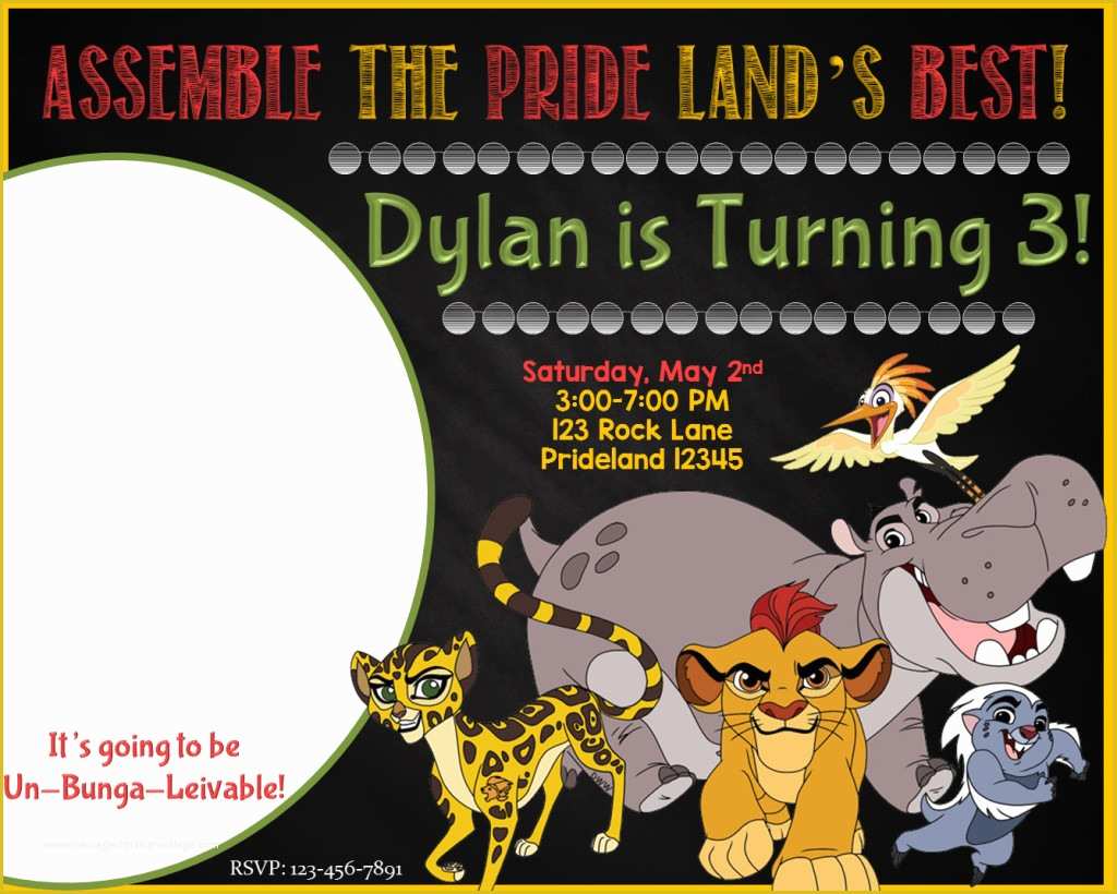Free Lion Guard Invitation Template Of the Lion Guard Birthday Party Ideas and themed Supplies