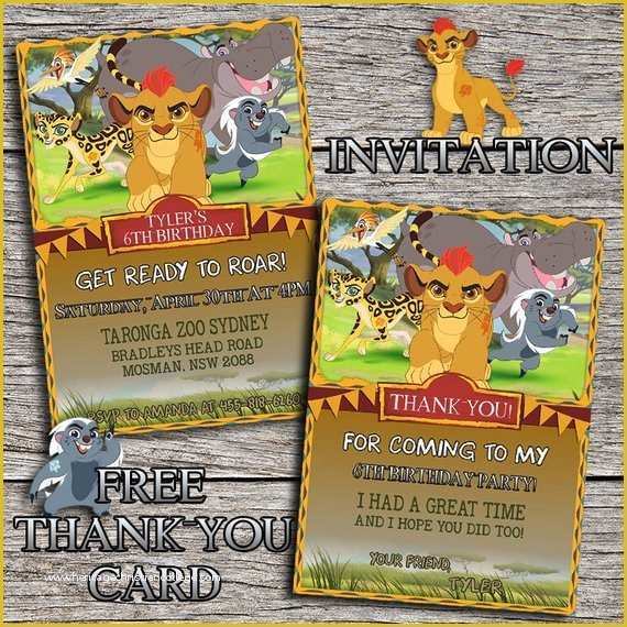 Free Lion Guard Invitation Template Of the Lion Guard Birthday Party Invitationfree by