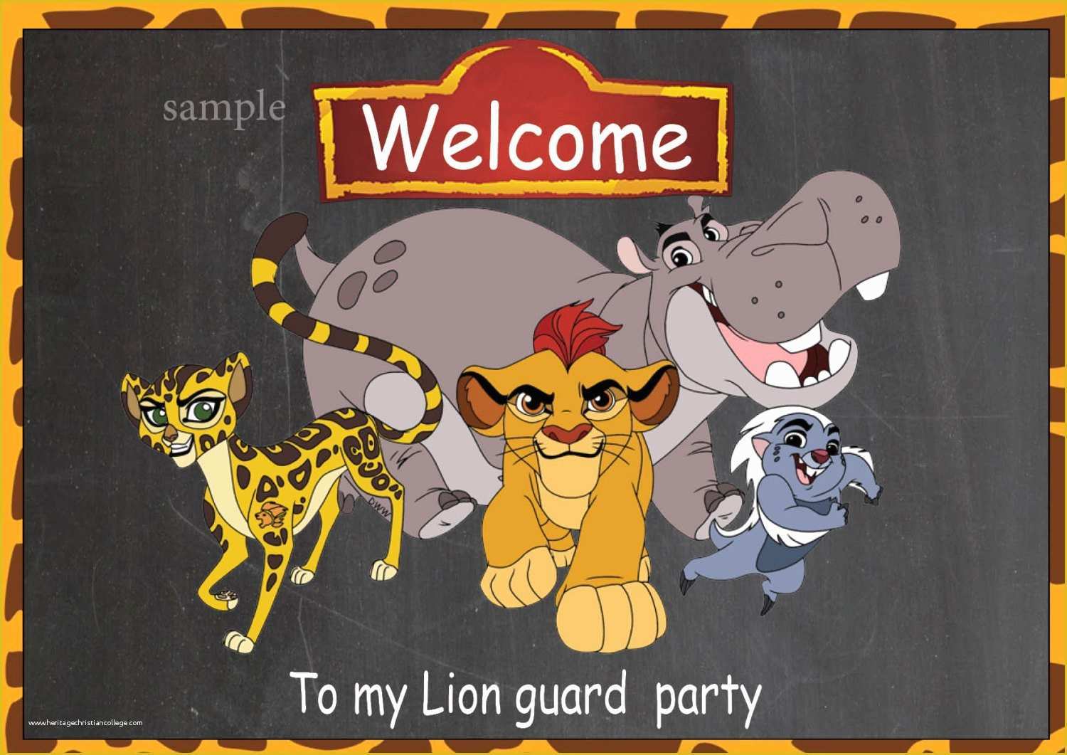 Free Lion Guard Invitation Template Of the Lion Guard Door Sign the Lion Guard Party Birthday