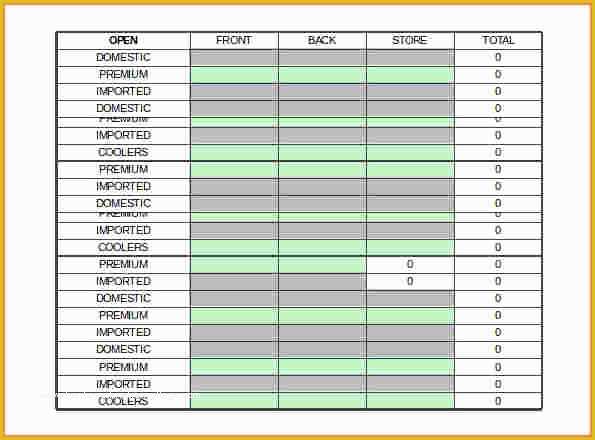 Free Liquor Inventory Spreadsheet Template Of 10 Sample Bar Inventory Spreadsheet