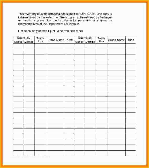 Free Liquor Inventory Spreadsheet Template Of 7 Liquor Inventory Template