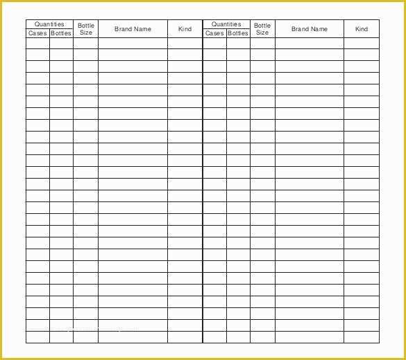 Free Liquor Inventory Spreadsheet Template Of Bar Inventory Template – 11 Free Word Excel Pdf